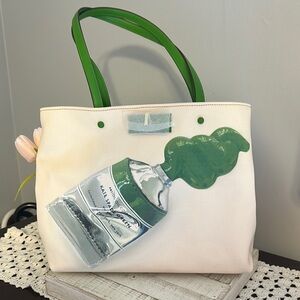 Nwt Kate spade squeeze paint printed canvas medium tote bag